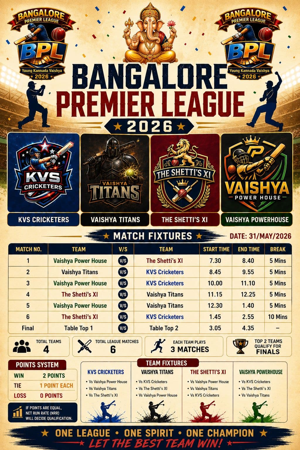 BPL Match Schedule